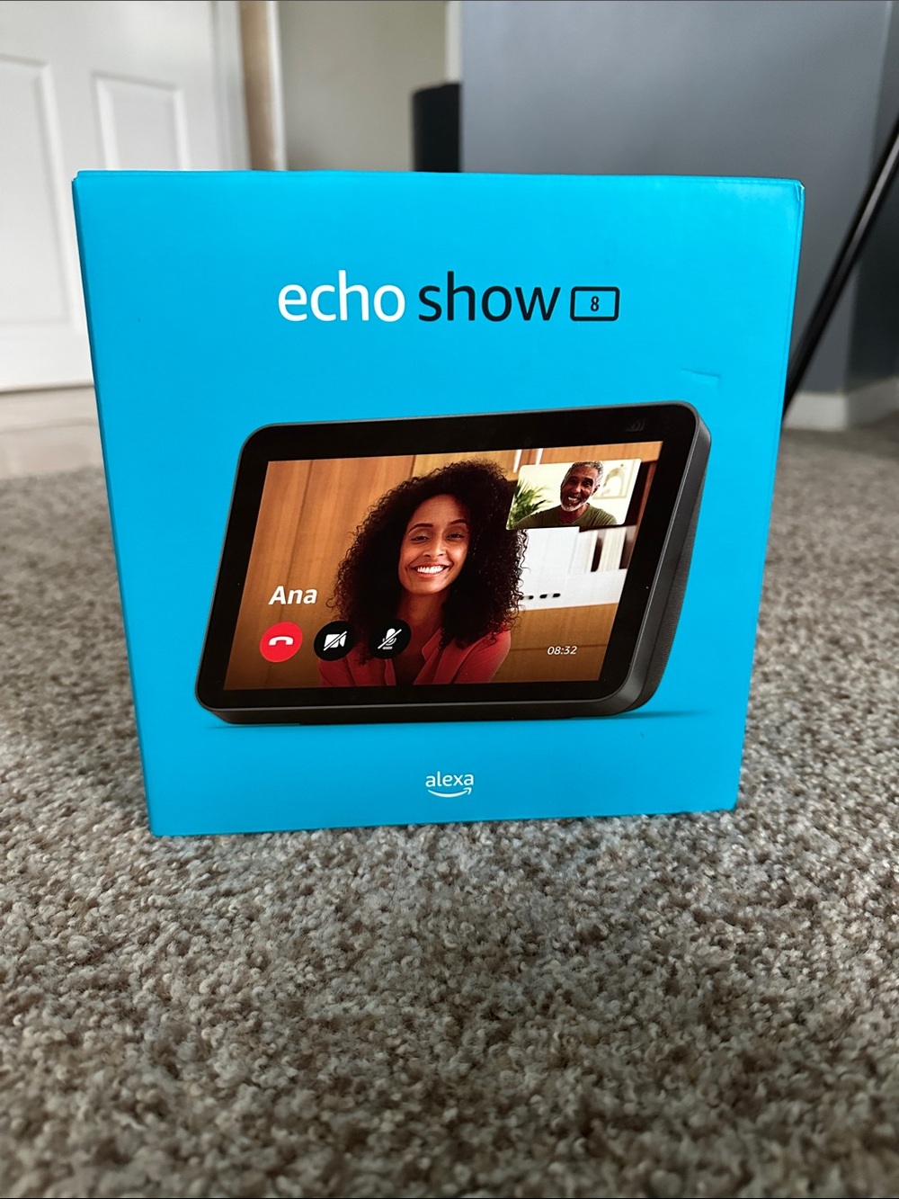 Amazon Echo Show 8 Smart Display - Blue Box, Black Device